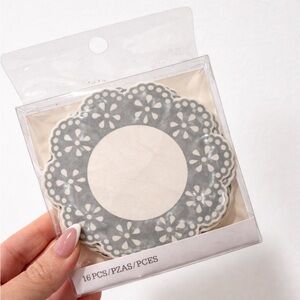 Gray Floral Coasters Set